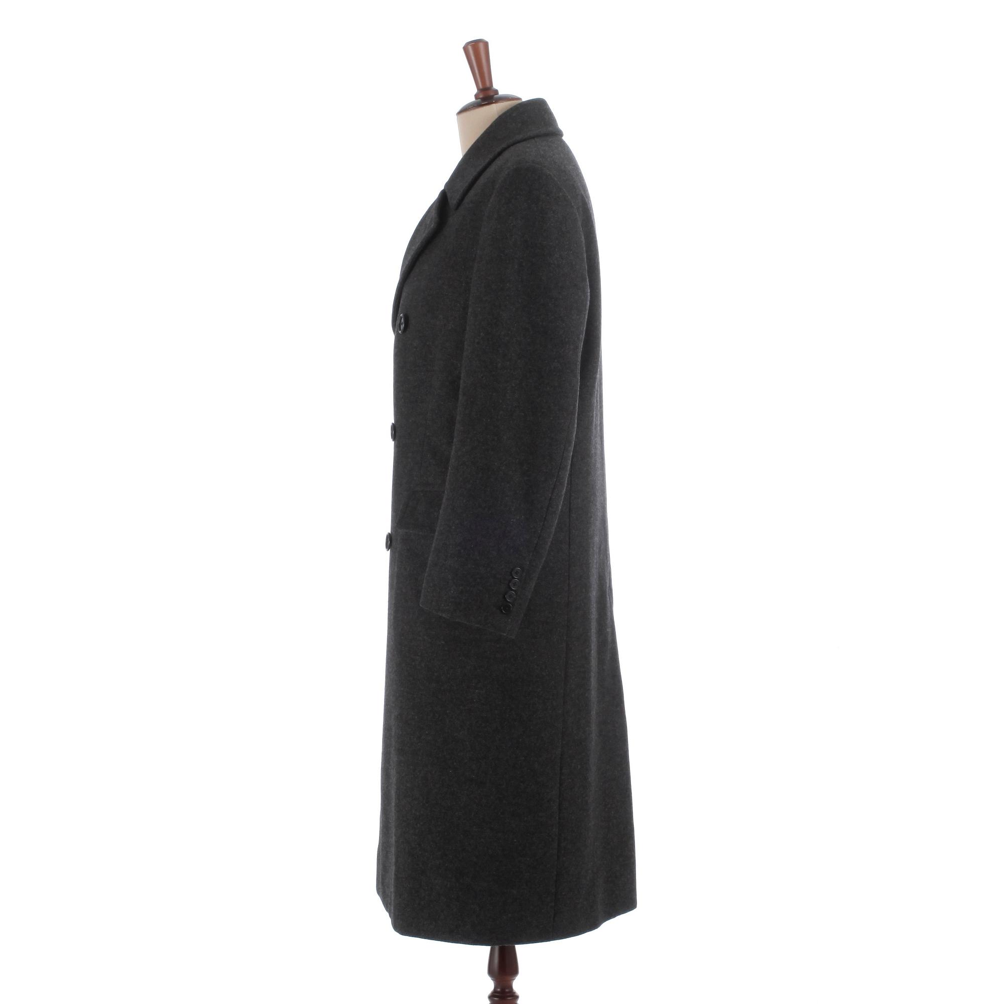 A.W. BAUER, a grey wool overcoat.