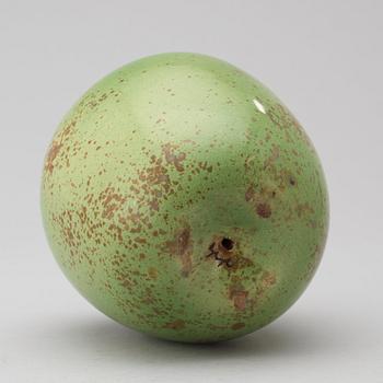 A Hans Hedberg faience apple, Biot, France.