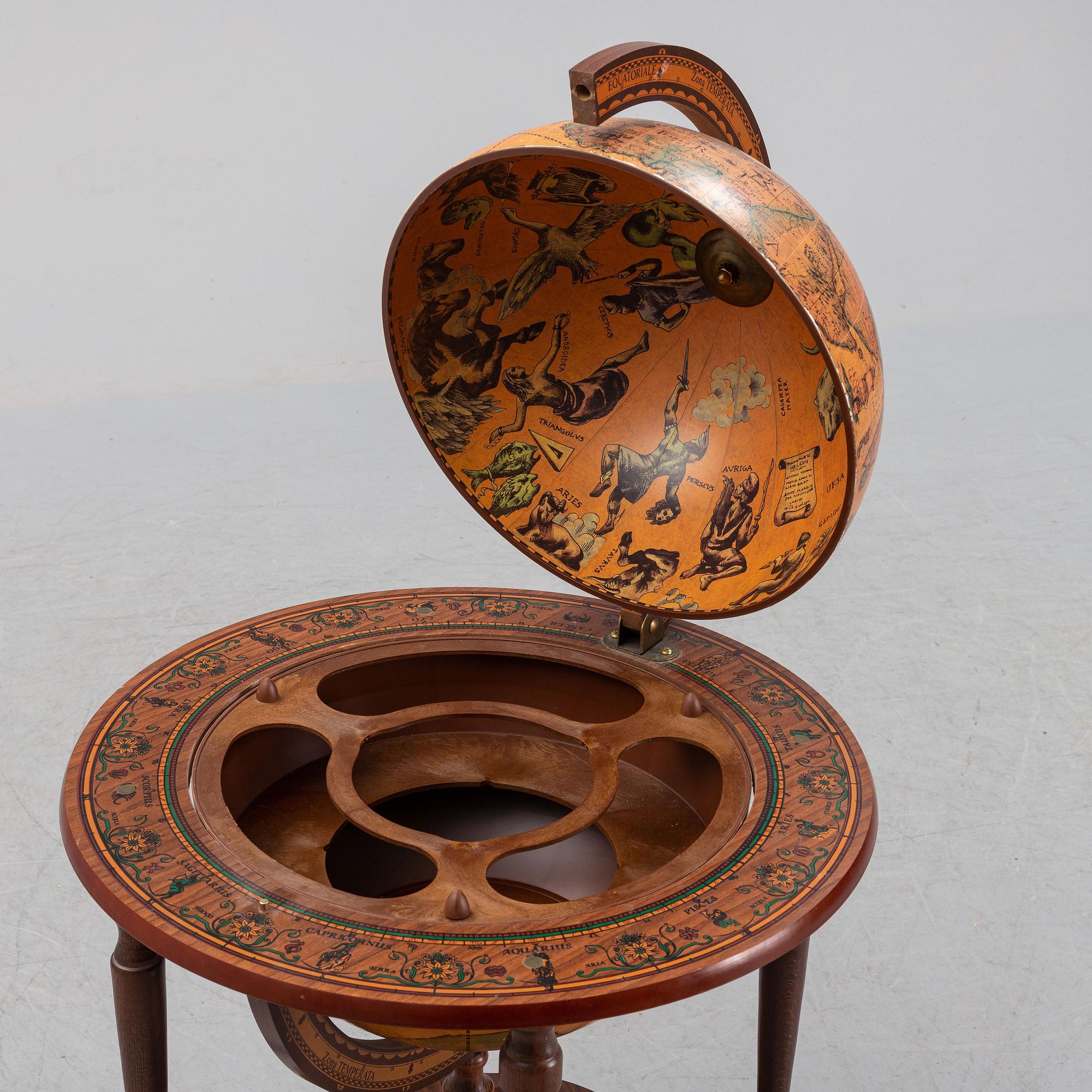 A globe bar, Zoffoli, Italy, second half of the 20th Century.