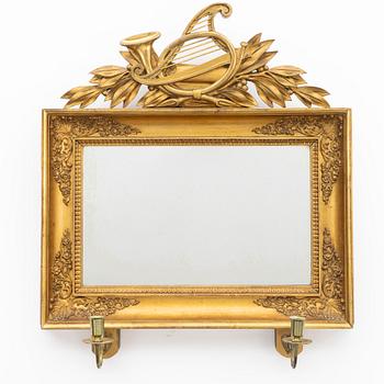 Petter Gustaf Bylander, a pair of late Empire mirror sconces, Gothenburg, mid-19th century.
