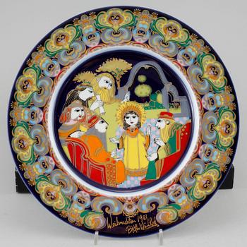 Ten porcelain plates by Björn Wiinblad for Rosenthal, second half of the 20th century.