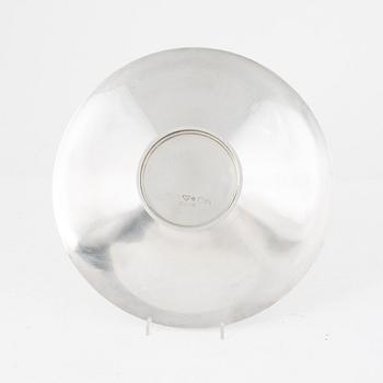 Erik Fleming, skålfat, sterlingsilver, Atelier Borgila, Stockholm 1954.