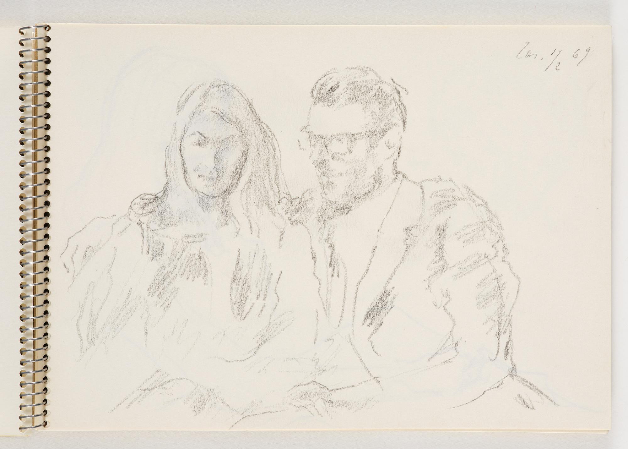 Lotte Laserstein, Skissblock med 19 teckningar varav 1 signerad.