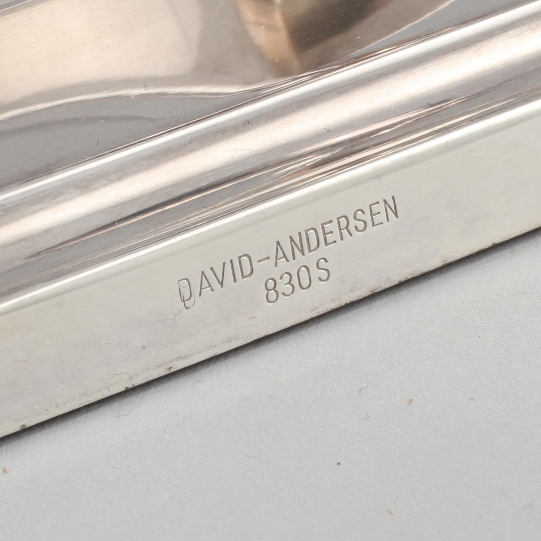 KANDELABER, silver, David Andersen, 1900-talets andra hälft.