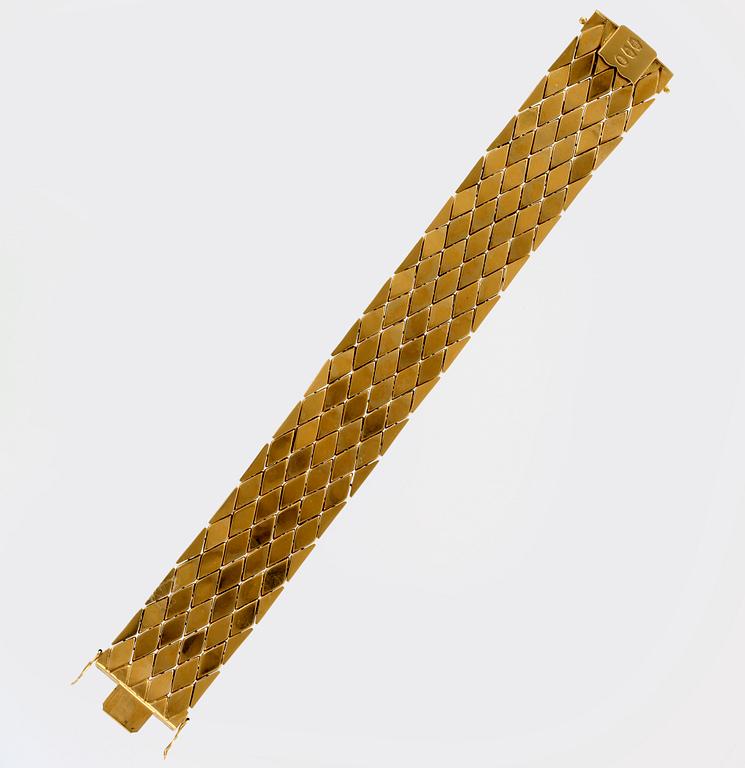 Bracelet 18K gold, enamel, 44,9 g, approx 20 x 2,5 cm, Italian hallmarks.