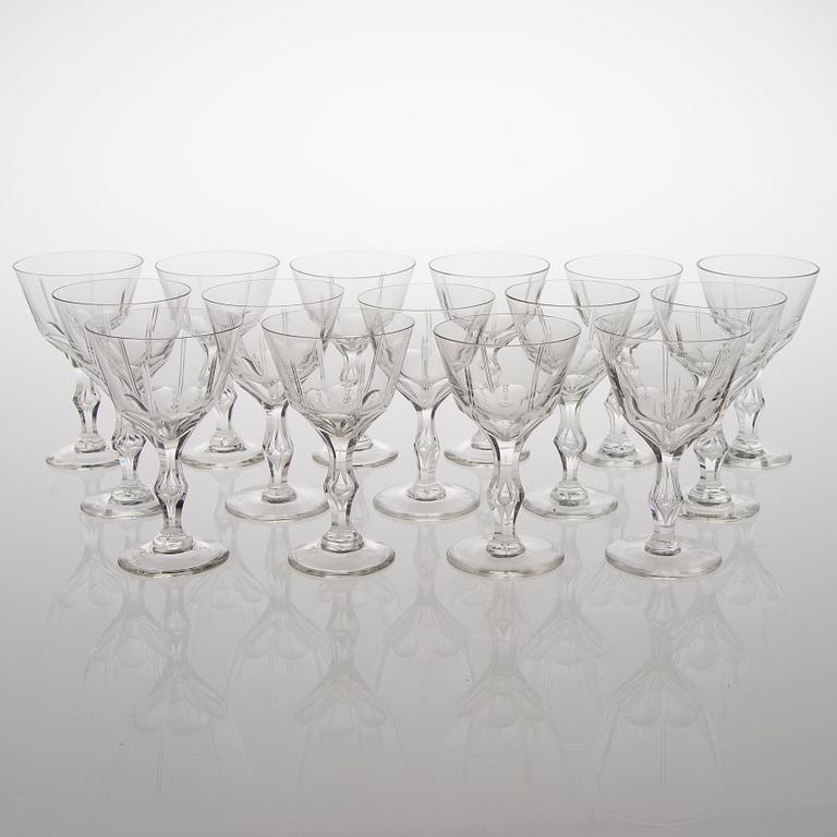 A 72-piece set of footed glassware from the first half of the 20th Century.