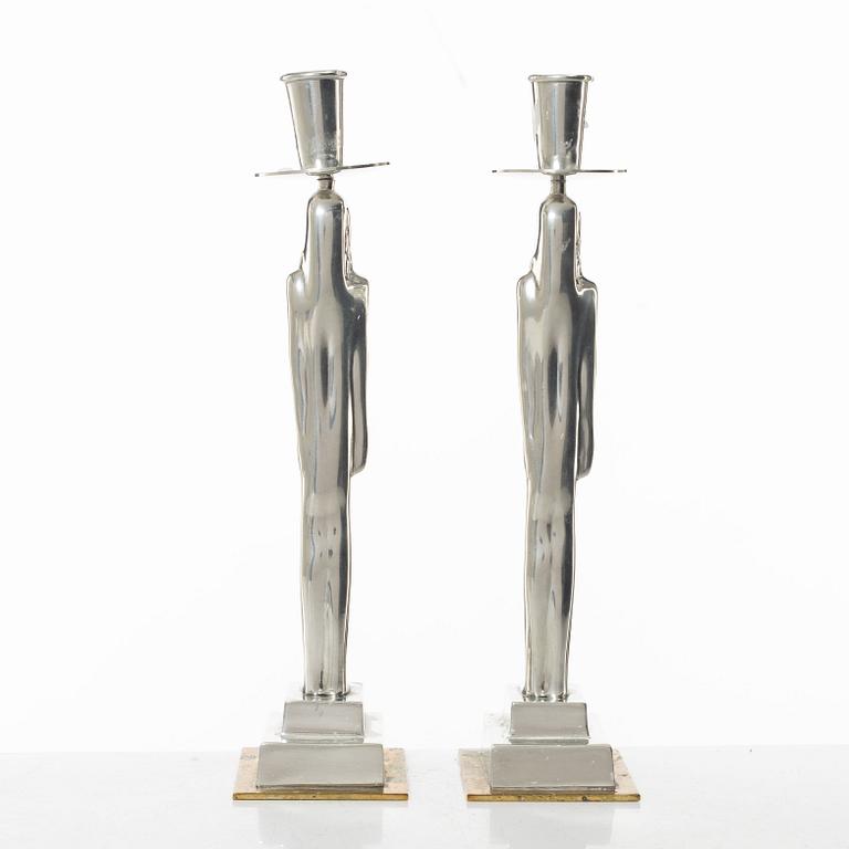 Edvin Öhrström, a pair of "Egyptisk" candlesticks, Firma Svensk Tenn, Stockholm 2008.