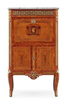 1364. A Gustavian secretaire signed and dated by Gottlieb Iwersson 1783.