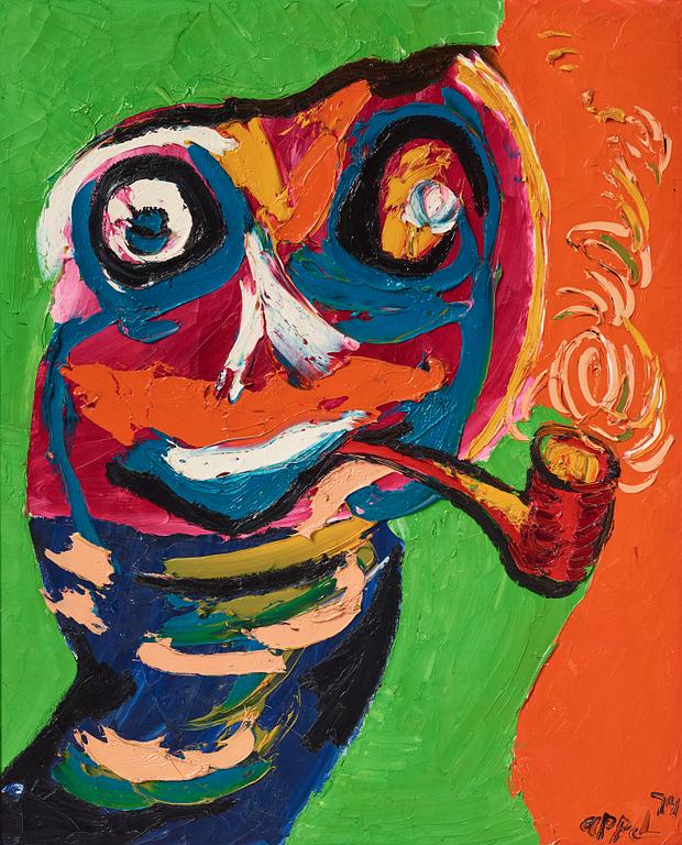 Karel Appel, ”Femme a la pipe”.