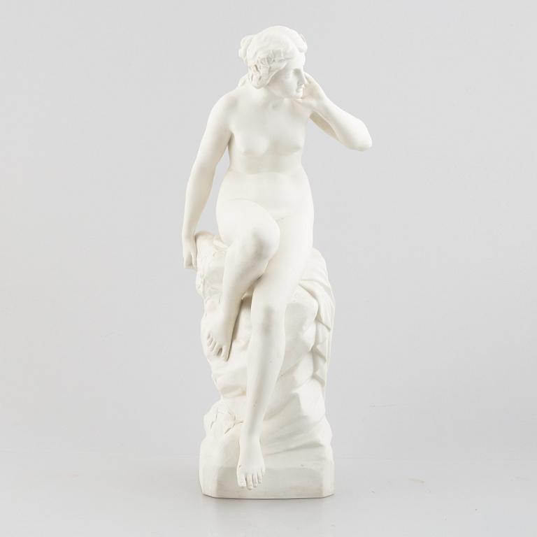 A biscuit porcelain sculpture, Gustafsberg, dated 1905.