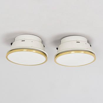 Arne Jacobsen, A pair of 'Munkegaard' ceiling lights for Louis Poulsen, Denmark.