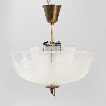 Carl Erik Bodén, a Swedish Modern ceiling lamp, Glössner, 1947.