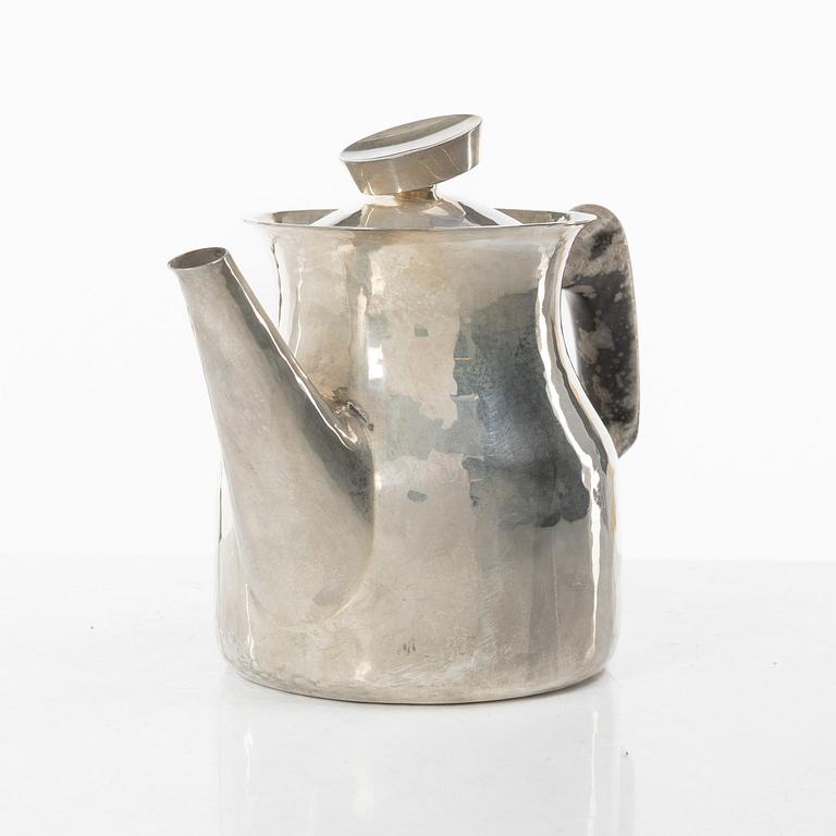 Eric Löfman, coffee pot, silver, MGAB, Uppsala 1975.