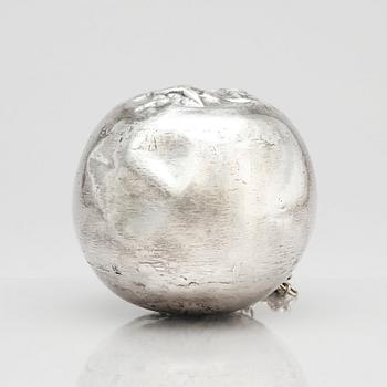 Olle Ohlsson, a silver 'man in the moon' sculpture, Stockholm.