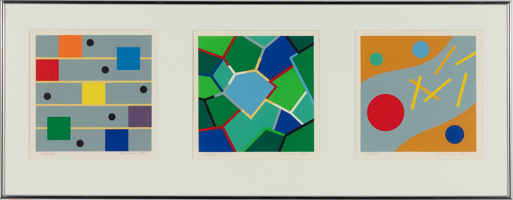KG Nilson, silkscreen in colours, signed and individually numbered 210/300.