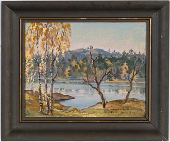 Erik Juselius, oil on panel, signed and dated 1939.