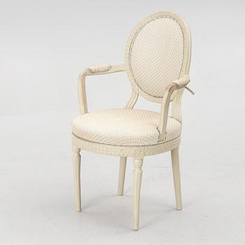 A Gustavian armchair, Sweden, end of the 18th century.