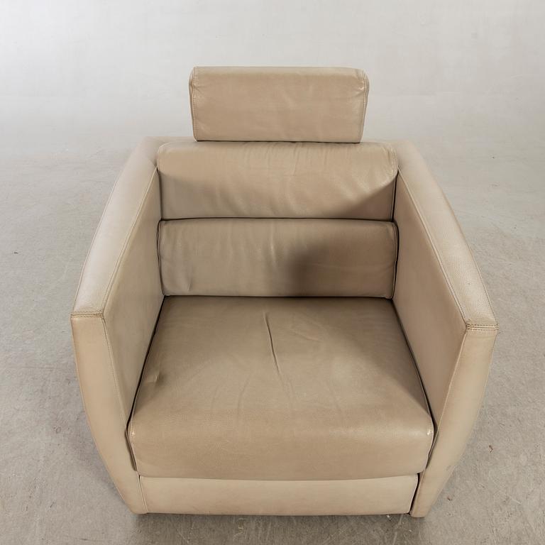 Armchair, Roche Bobois, 1980s-1990s. Leather.