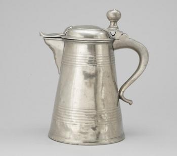 731. A Swedish pewter pot, Danile Eklund, kalmar 1846-58.