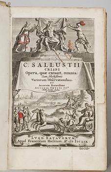 BOK, "Opera, quae extant, omnia..." av Crispus Sallustius Gaius, Leiden 1649.