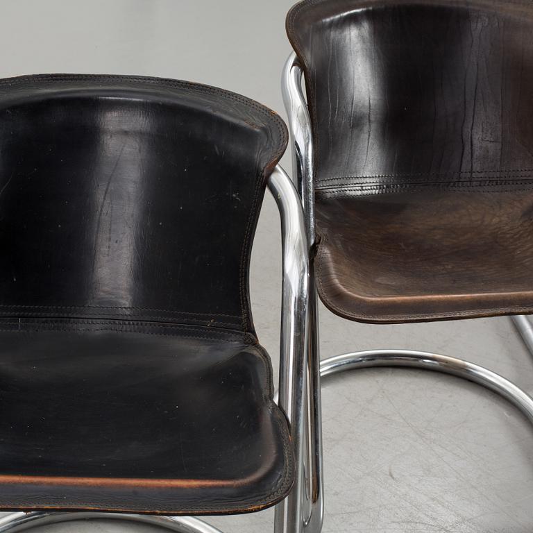 A SET OF 3 WILLY RIZZO CHAIRS, 1970's.