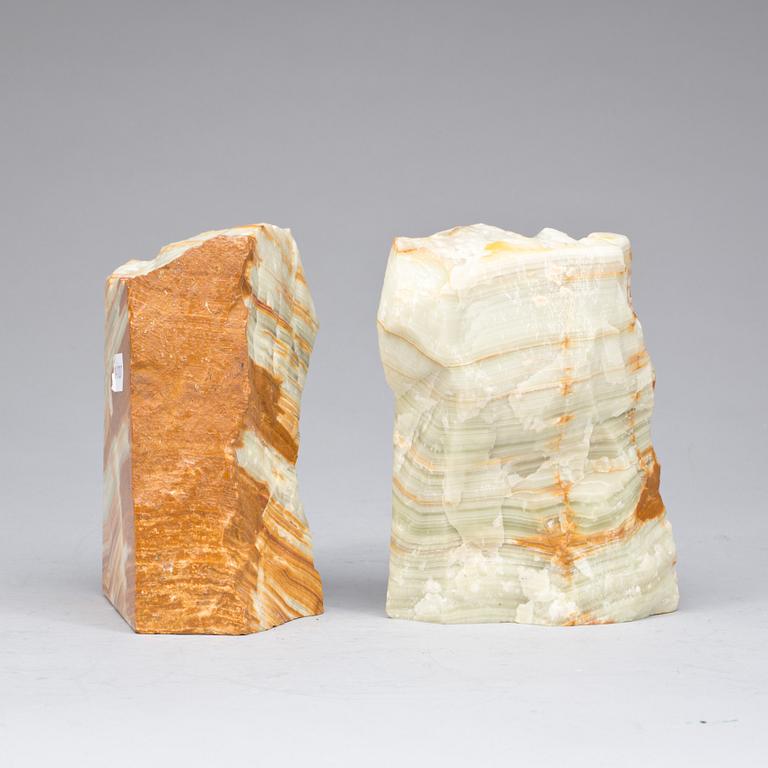 BOKSTÖD, 2 st, onyx.