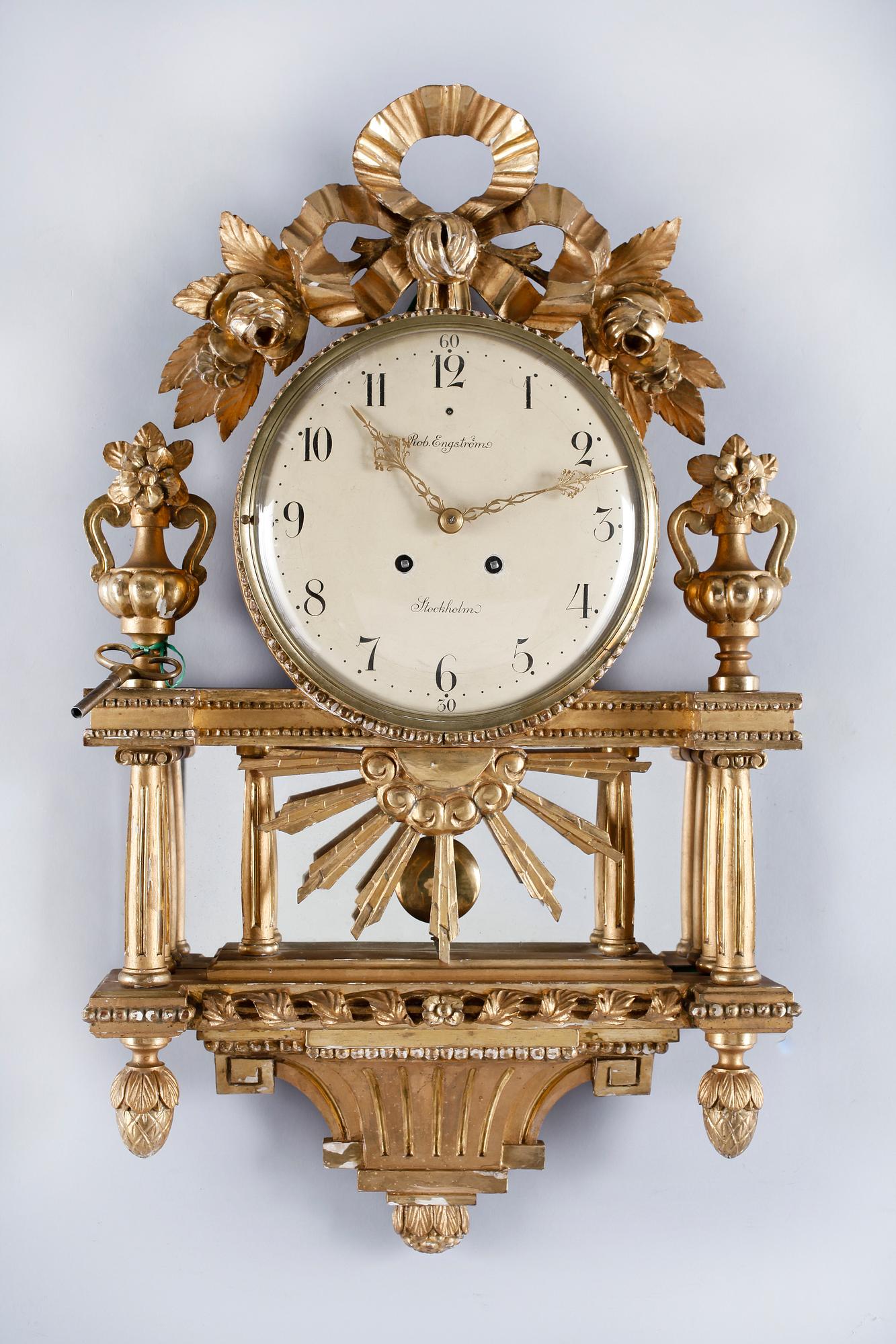 VÄGGPENDYL, gustaviansk stil, Robert Engström, 1900-talets första hälft.