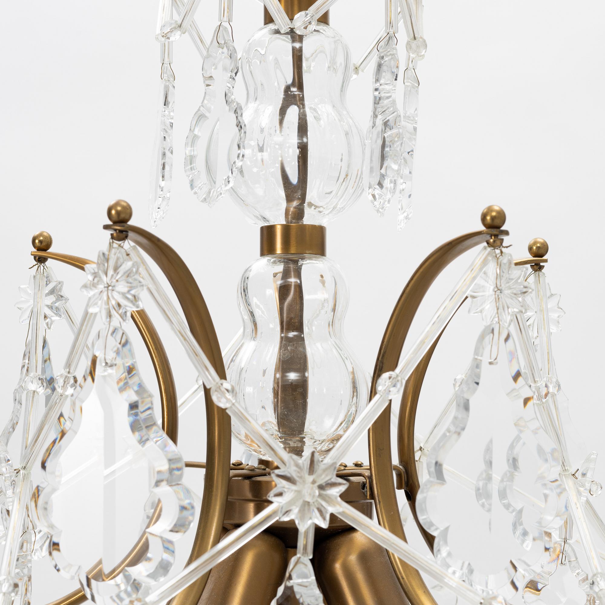 Ljuskrona, barockstil, 1900-talets andra hälft.