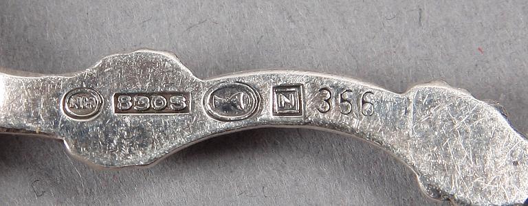 PARTI BESTICK, silver, 19 delar bl a CG Hallberg, Stockholm, 1937-63.