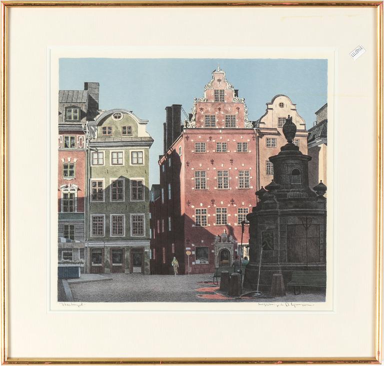 REINHOLD LJUNGGREN, färglitografi, signerad.