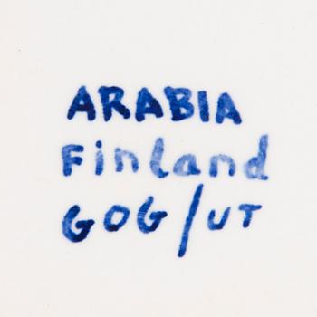 GUNVOR OLIN-GRÖNQVIST, Four 1960s ceramic objects signed GOG Arabia, Finland.