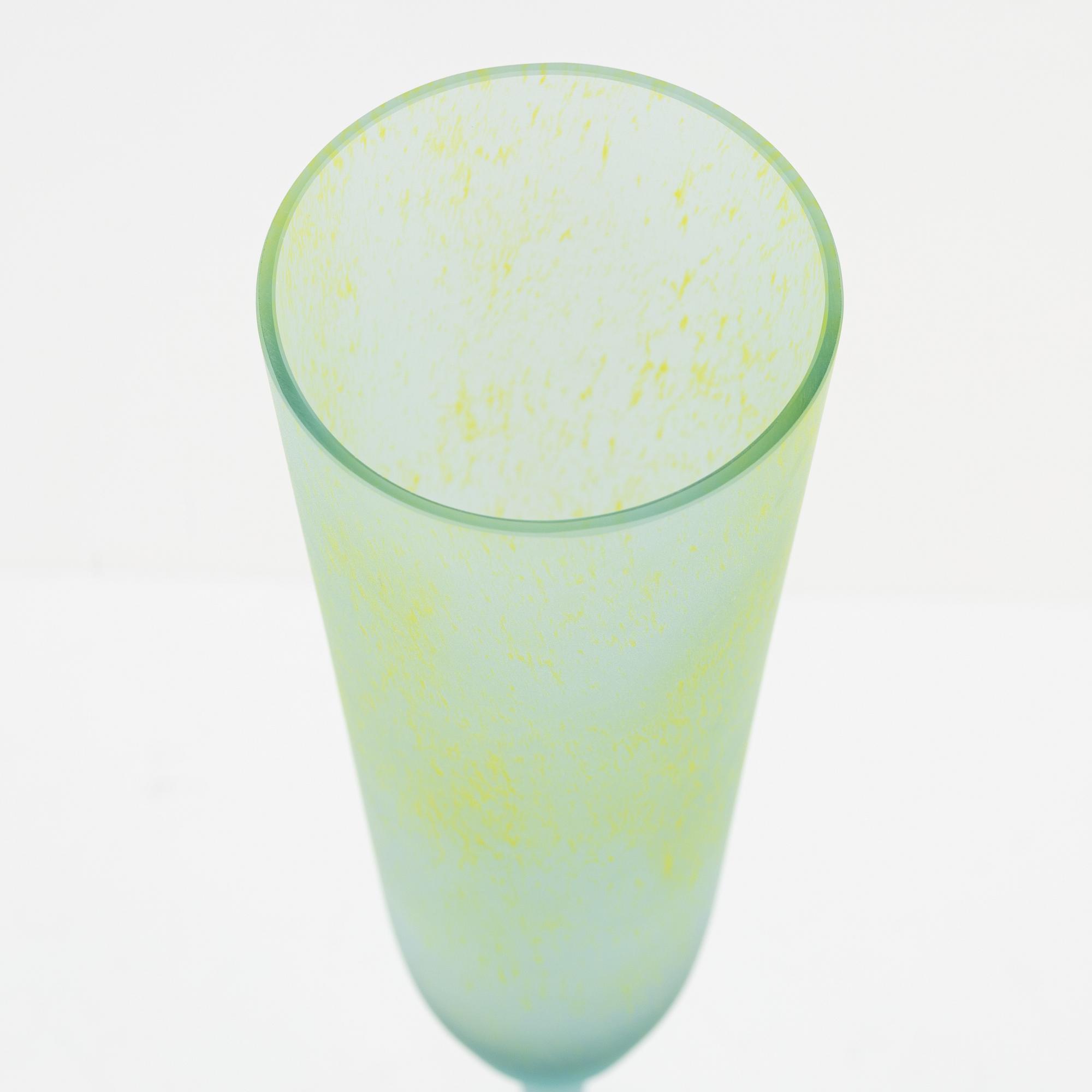 Oiva Toikka, Pokalglas, Nuutajärvi, frostat gröntonat.