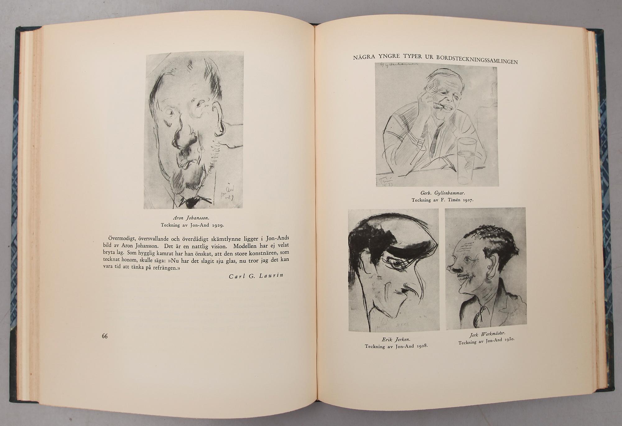BOK: Bohemer och Akademister, bl a Akke Kumlien, Gustaf Jaensson m fl, 1931.  Begränsad upplaga nr 42 av 154.