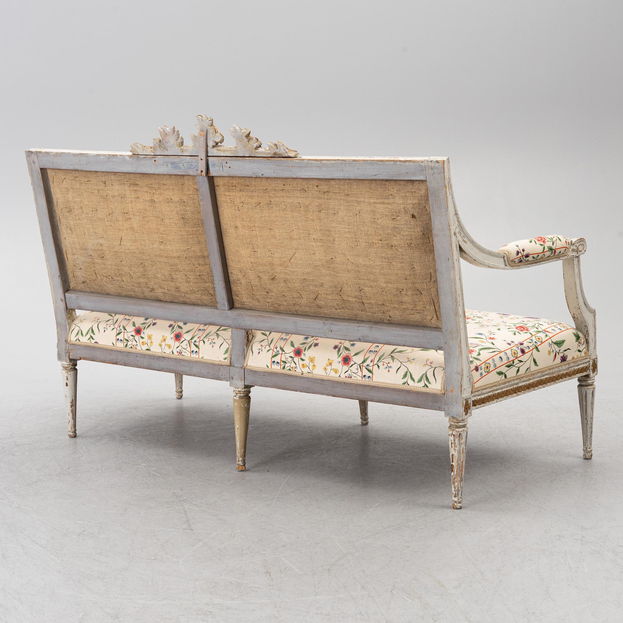 Sofa, Gustavian, circa 1800.