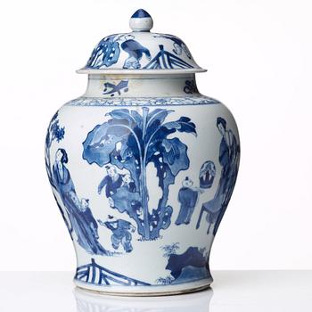 URNA med LOCK, porslin. Qingdynastin, Kangxi (1662-1722).