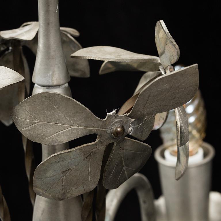 ESTRID ERICSON, a model 104 pewter chandelier, Svenskt Tenn, 1920's.
