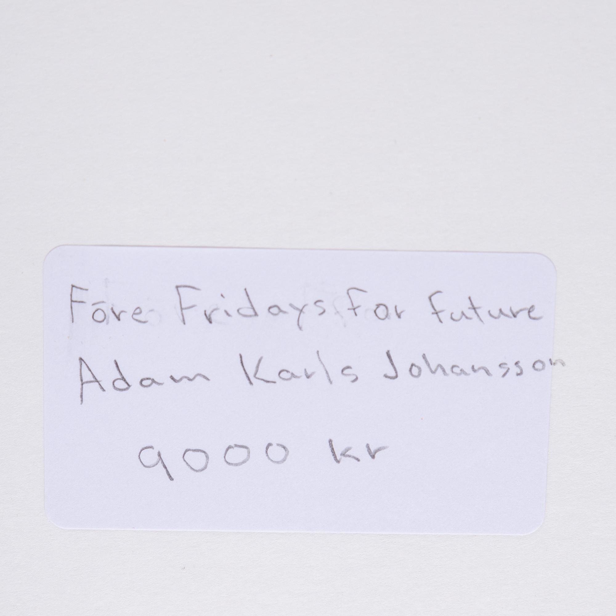 ADAM KARLS JOHANSSON, archival pigment print. Signed on label on verso.