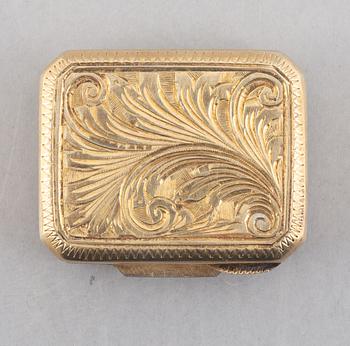 A silver gilt and enamel box, Swedish import mark.