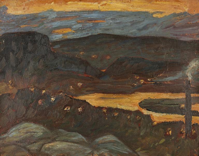Helmer Osslund, Skymning över älven.