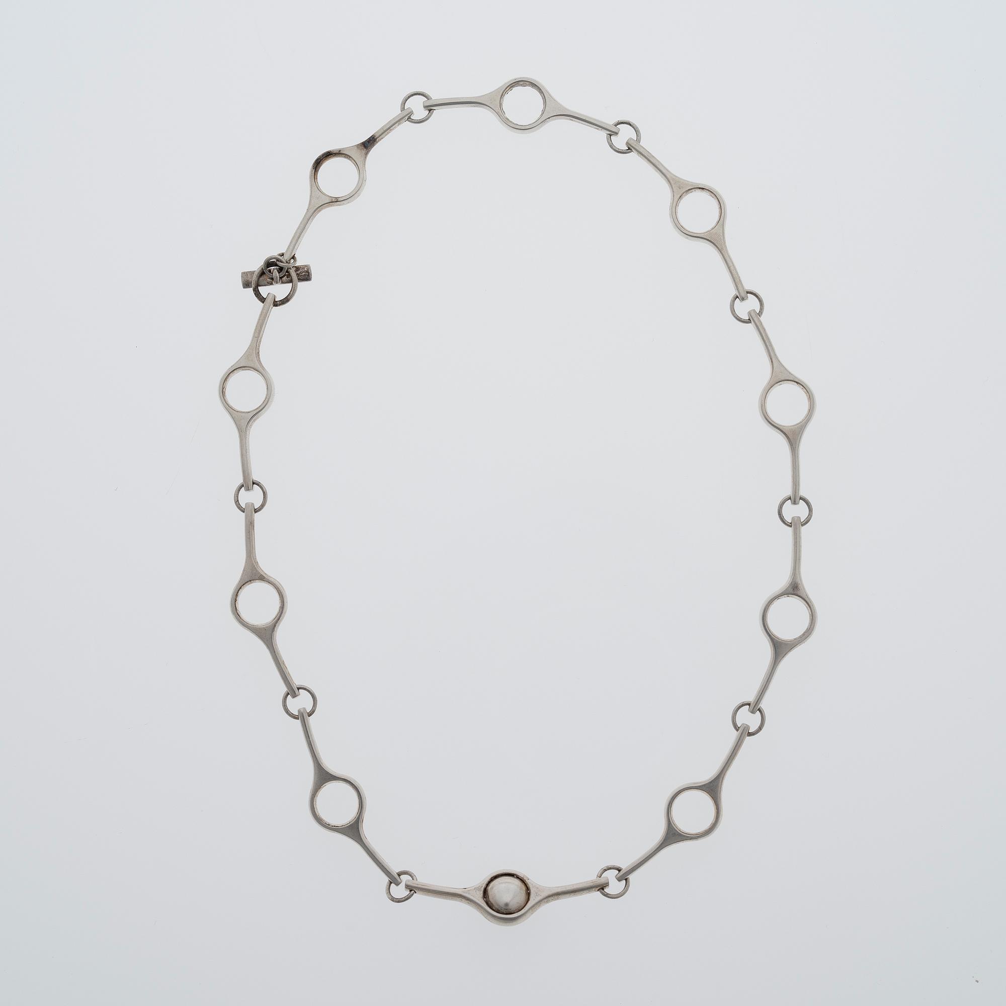 COLLIER, "Sphere", Georg Jensen, silver, svart agat.