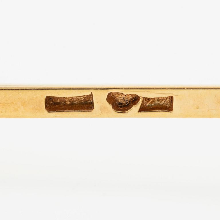 Brosch 18K guld med pärla.