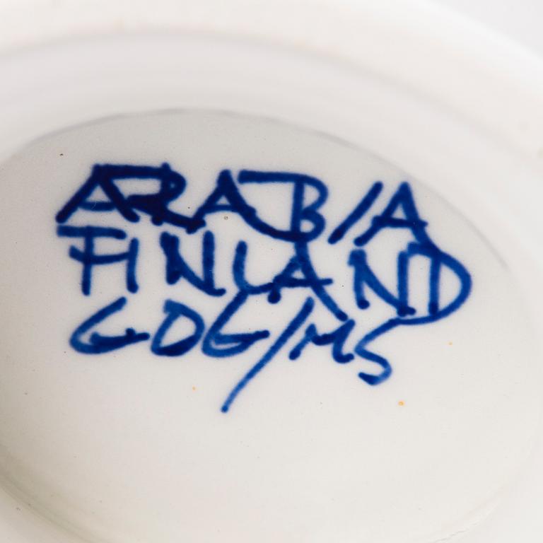 GUNVOR OLIN-GRÖNQVIST, Four 1960s ceramic objects signed GOG Arabia, Finland.