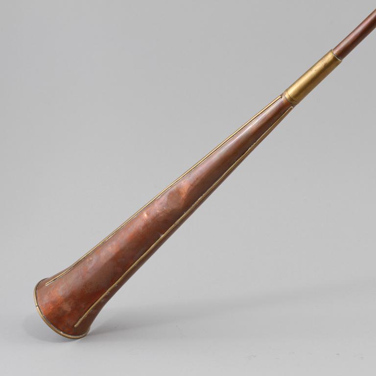 JAKTLUR, mässing och koppar, 1800-tal.