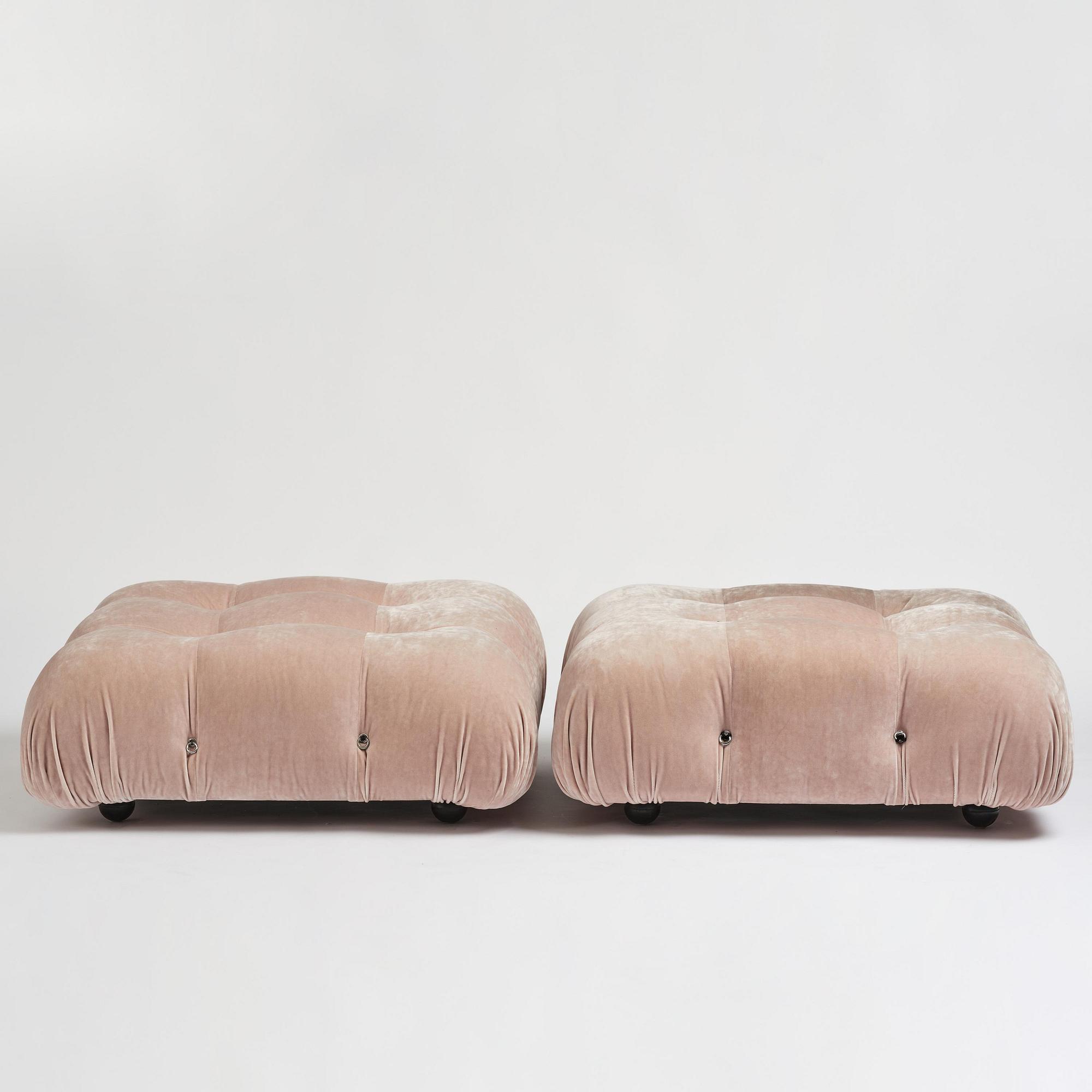 Mario Bellini, a pair of "Camaleonda" ottomans, B&B Italia, Italy, post 1970.