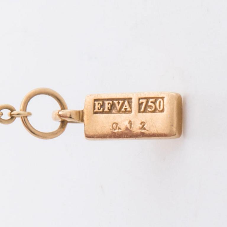 EFVA ATTLING, ARMBAND 18K guld m briljanter 0,12 ct enligt gravyr.
