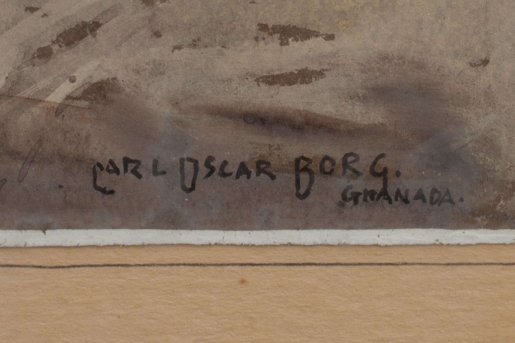CARL OSKAR BORG, akvarell. signerad.