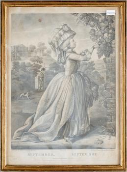 GRAVYRER, 6 st, England 1800-tal.