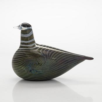 Oiva Toikka, a glass bird signed O. Toikka Nuutajärvi.