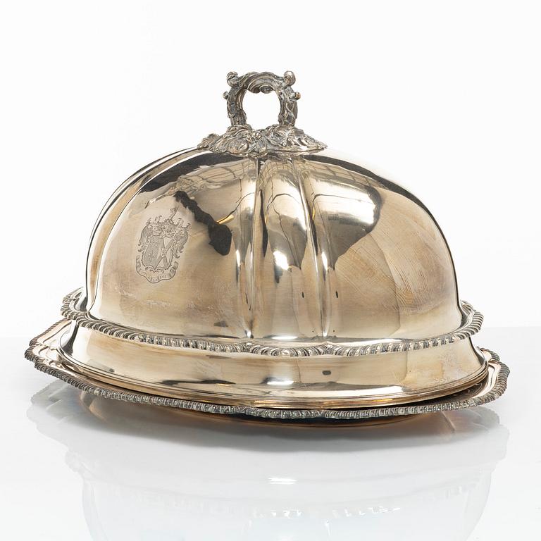 Stekhuv med fat, pläter, troligen England, tidigt 1900-tal.