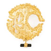 Björn Weckström brosch 18K guld med turmalinstavar "Inkasol", för Lapponia.